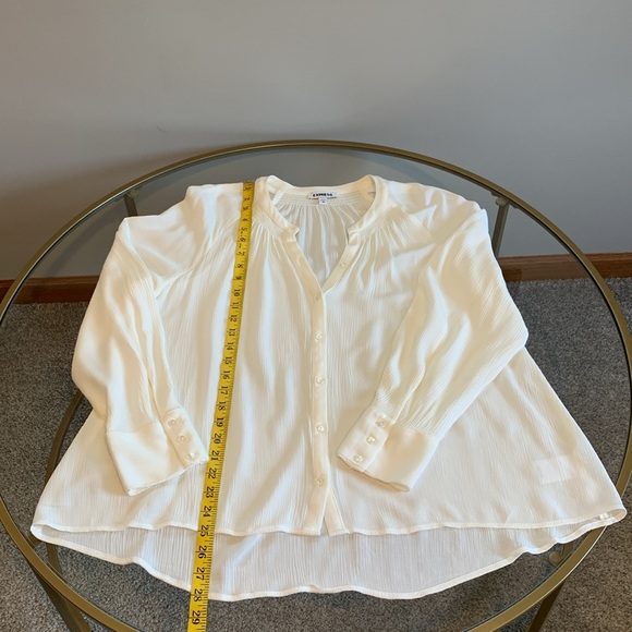 Express Long Sleeve Button Down Flowy Boho Top - Picture 12 of 15